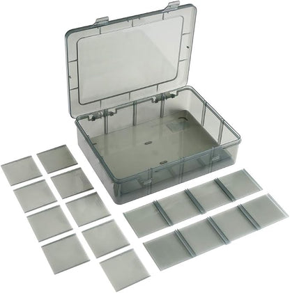 12 Girds Large Plastic Craft Storage Containers, Compartment Storage Container by Vidifor