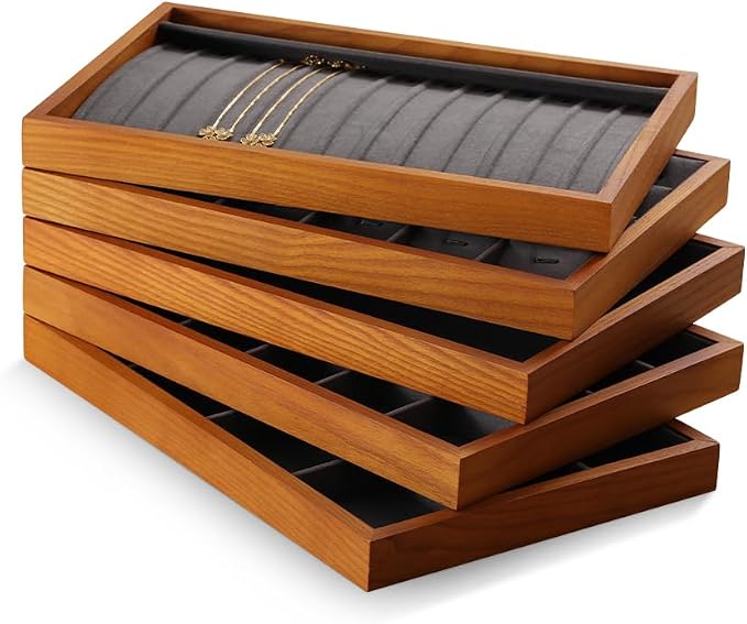 Jewelry Trays, Wood Nightstand Tray, Luxury Jewelry Organizer Drawer - Image 7