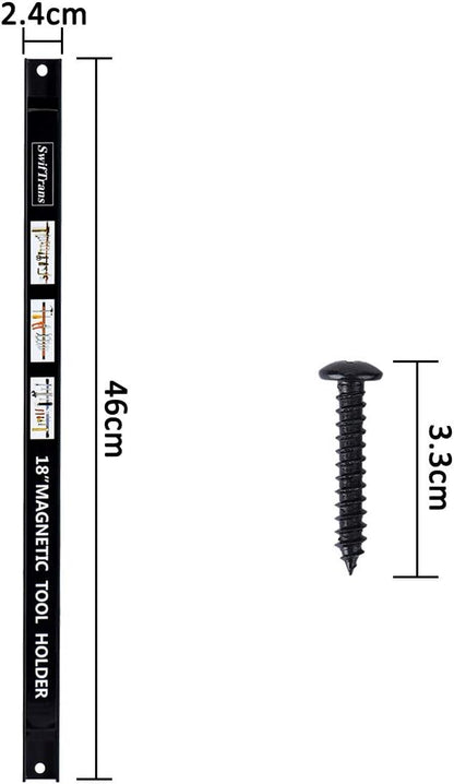 Magnetic Tool Holder 18 Inch 8 Pack Heavy Duty Magnet Tool Bar Strip Rack Wall - Image 2