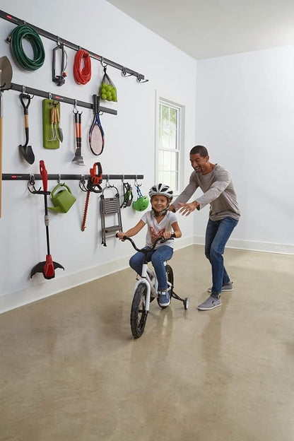 Rubbermaid 24-Piece FastTrack Garage Wall-Mounted Storage Kit, 6 Rails and 18 - Image 12