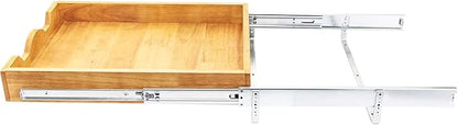 DINDON 1 Tier Pull Out Cabinet Organizer Single Tier Heavy Duty Sliding Wood - Image 7
