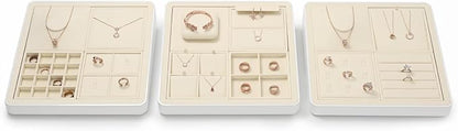 Oirlv Microfiber Jewelry Display Storage Tray Stud Earrings Tray Organizer Stud - Image 4