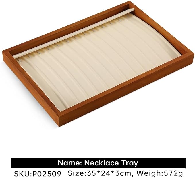 Necklace Organizer, Wood Jewelry Tray, Premium Stackable Jewelry Organizer Trays - Image 2