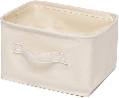 Foldable Storage Bins with Lids Cotton Canvas Rectangular Storage Box Ideal by YONBEN