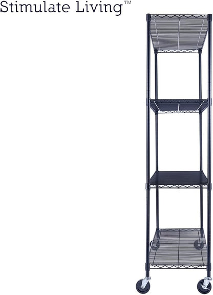 60"x18"x72" Prime Heavy Duty Black 4-Tier Wire Shelving NSF 3200 LBS MAX - Image 9