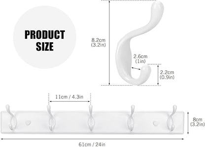 Wooden Coat Rack, Wall-Mounted Organizer - Image 2