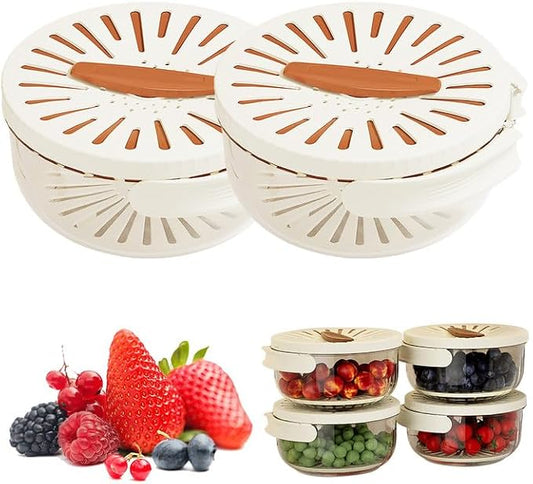 Multi-Functional Fruit and Vegetable Washing Bowl, Fruit Strainer Container by LECDOA