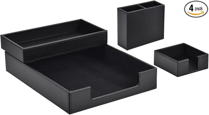 4 Pack Leather Office Supplies/Desk Organizer by RHCSZ