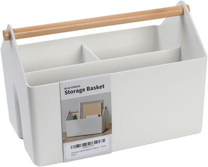 BLUE GINKGO Medium Storage Basket – Plastic Caddy by BLUEGINKGO