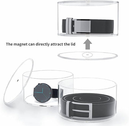 NIUBEE Belt Organizer, Acrylic 3 Layers Belt Case Storage Holder and Display - Image 3