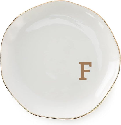 Initials Ring Dish Jewery Tray by VINCOMIC