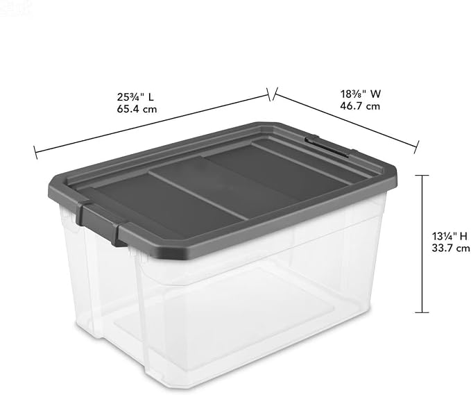 76 Quart Durable Clear Plastic Storage Bins, Storage Container - Image 4