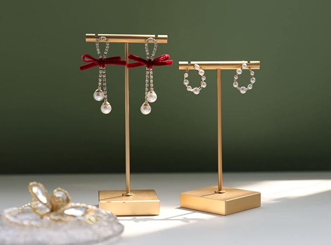 GemeShou 2pcs metal earring holder, mini hangers - Image 2