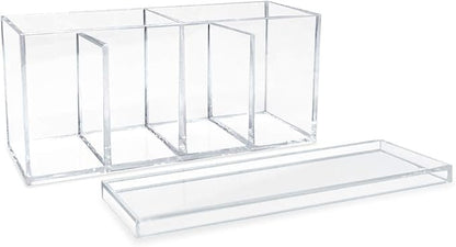 Isaac Jacobs 4-Compartment Clear Acrylic Organizer - Image 2