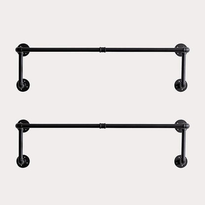 Clothes Rack, Industrial Wall Pipe Clothing Rack - Image 6