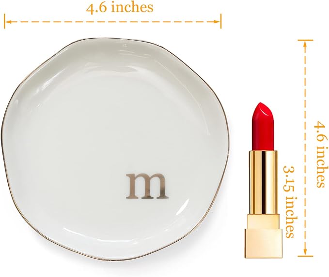 HOME SMILE Initials Ring Dish Jewery Tray - Image 5