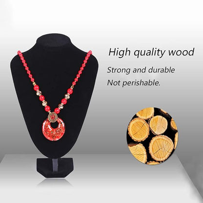 Wudygirl Black Velvet 3-Dimensional Necklace Bust Display Holder Jewelry Neck - Image 3