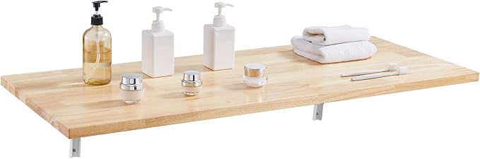 VEVOR Wall Mounted Folding Table, 47.2 x 19.7 inches Wall Mount Table, Floating - Image 10