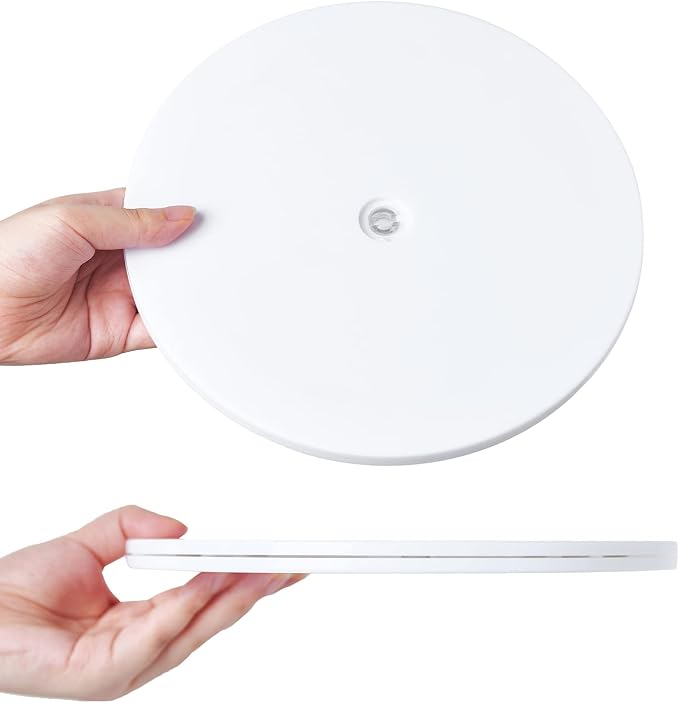 6 inch Lazy Susan Turntable White Acrylic Ball Bearing Rotating Tray - Image 2