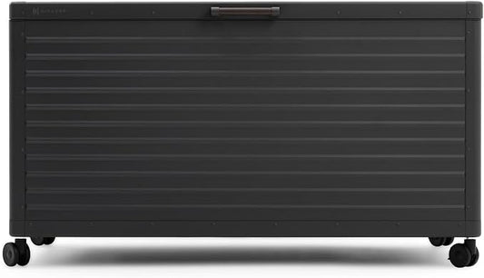 MIRADOR 134 Gallon Outdoor Storage Box Waterproof, Metal Deck Box by Mirador