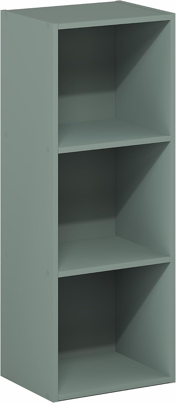 Furinno LUDER Book Shelf, 3-Cube Bookshelf, 9.3" x 12" x 31.5", - Image 5