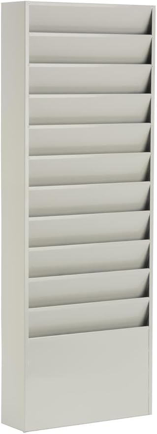 Displays2go Office File Folder Wall Rack, 11 Tiered Pockets, Medical Chart by Displays2go