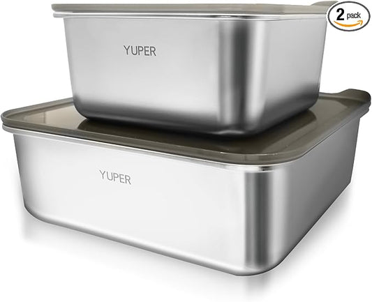 YUPER Stainless Steel Food Containers, Meal Prep Containers, Bacon Cheese by YUPER