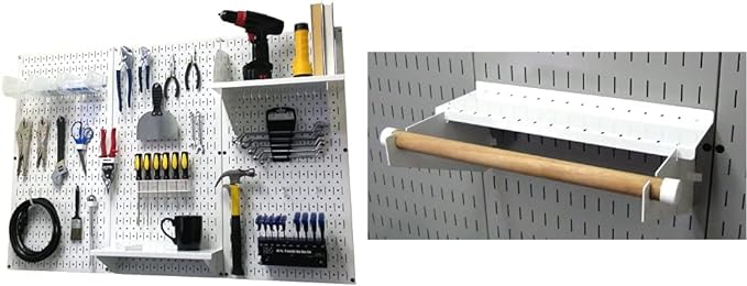 Wall Control Pegboard Organizer 4 ft. Metal Pegboard Standard Tool Storage Kit by Wall+Control