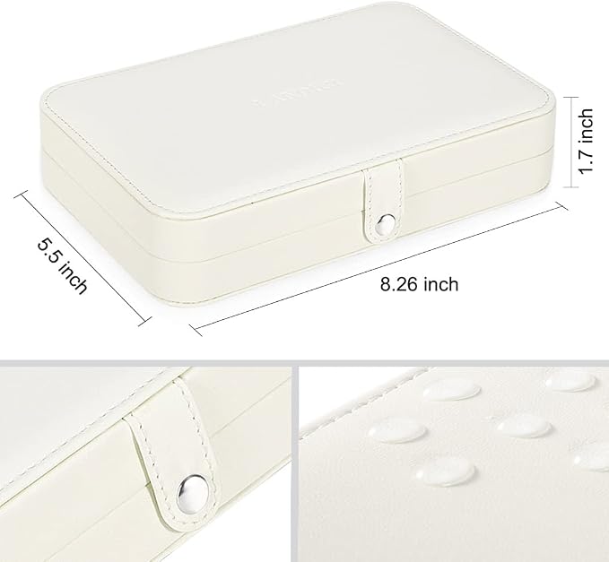 LANDICI Small Jewelry Box for Women Girls, PU Leather Travel Jewelry Case - Image 6