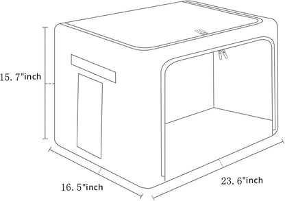FHSQX Extra Large Clothes Storage Bins Foldable Metal Frame Storage Box - Image 6
