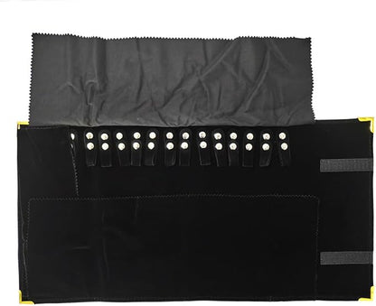 Premium Jewelry Roll Organizer for 16 Necklaces 55cm x 29cm Metal Snap & Velcro - Image 2