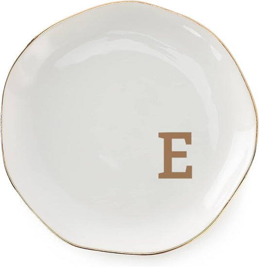 Initials Ring Dish Jewery Tray by VINCOMIC
