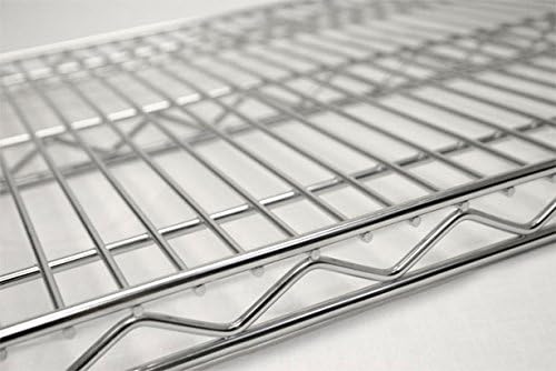 Omega 12" Deep x 36" Wide x 63" High 3 Tier Chrome Starter Shelving Unit - Image 4