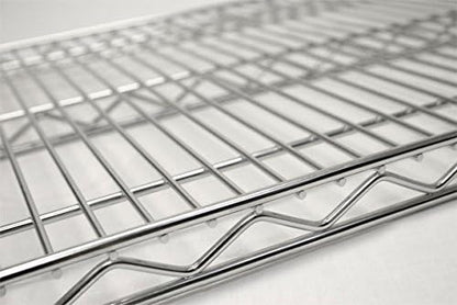 Omega 24" Deep x 36" Wide x 80" High 3 Tier Chrome Starter Shelving Unit - Image 4