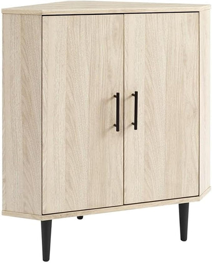 Walker Edison Saxon Mid-Century Modern 2-Door Corner Accent Cabinet 30 Inch by WalkerEdison