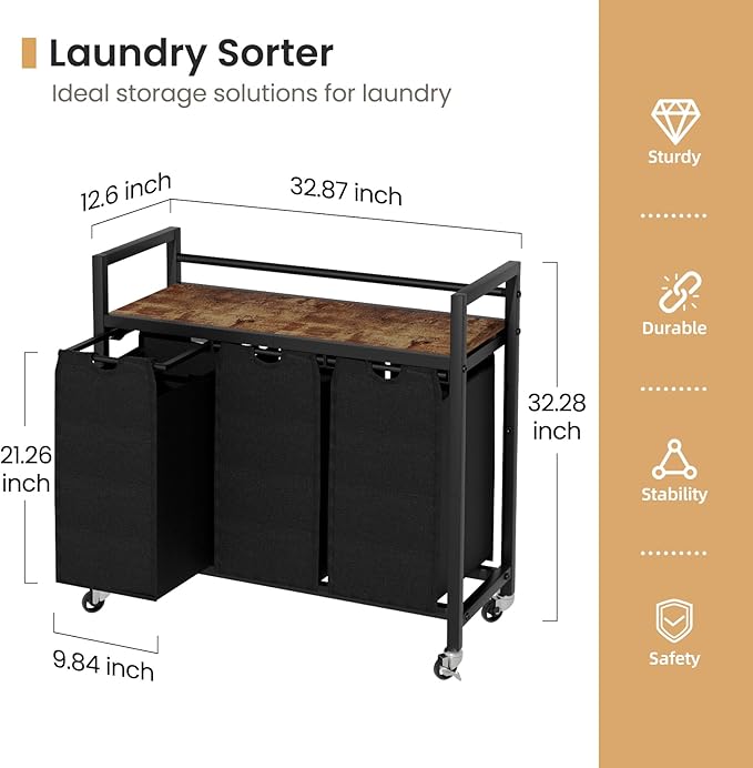 Laundry Hamper, Laundry Basket, Laundry Sorter - Image 2