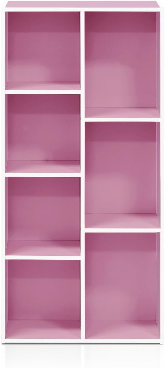 Furinno LUDER Book Shelf, 7-Cube Bookshelf, 9.4 x 19.5 x 41.7, - Image 4