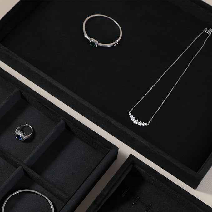 Velvet Stackable Jewelry Display Flat Tray - Image 8