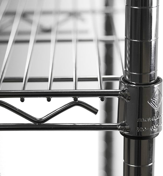 Shelving Inc. 8" d x 12" w Chrome Wire Shelving - Image 4