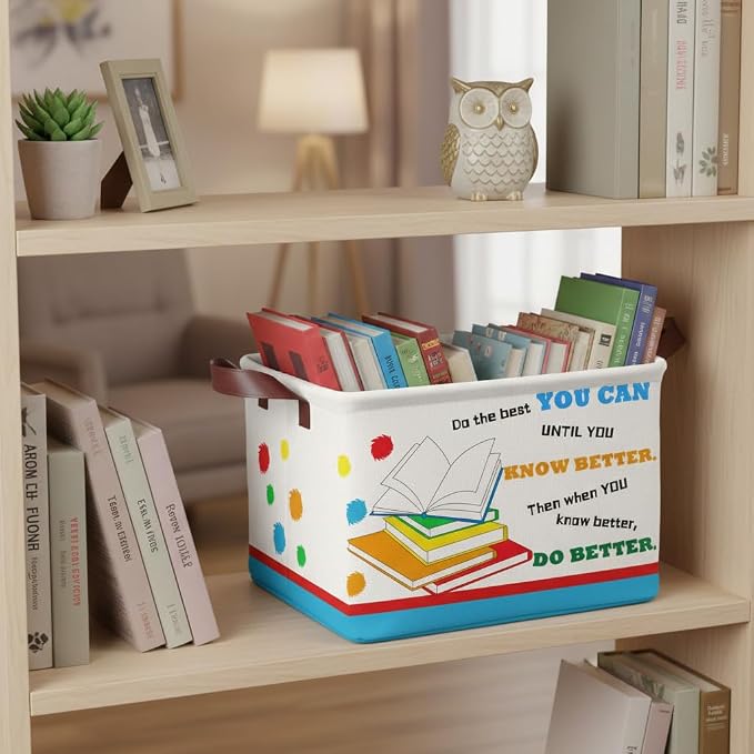 Book Storage Basket Waterproof Canvas Toy Storage Bin Blanket Baskets - Image 4
