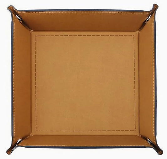 siduater Valet Tray Desktop Storage Organizer, Vegan Leather Catchall Tray by siduater