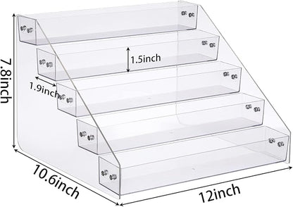 Acrylic Spice Rack, Tiered Spice Rack Shelf Seasoning Organizer - Image 3