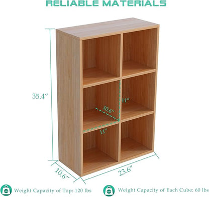 6-Cube Storage Shelf Bookcase - Image 2