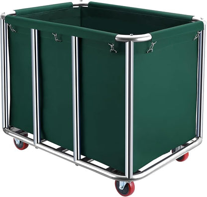 Commercial Laundry Cart with Wheels, 11.35 Bushel Commercial Laundry Hamper by SOUTHHELP