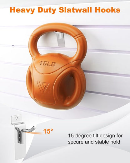 1" Slatwall Hooks, 30 Pack Slat Wall Accessories Hanging Display Hooks - Image 2