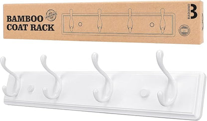 Wooden Coat Rack, Wall-Mounted Organizer by BADIANO