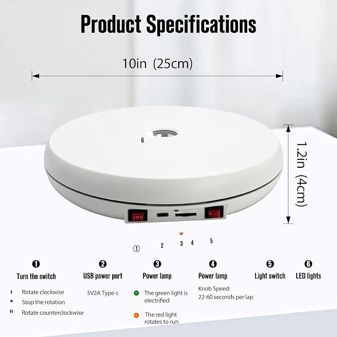 JAYEGT Motorized Rotating Display Stand - Image 4