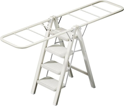 Multi-Functional 5 Step Ladder Used as Clothes Drying Rack, Sturdy Carbon Steel by WelcomeToOQY
