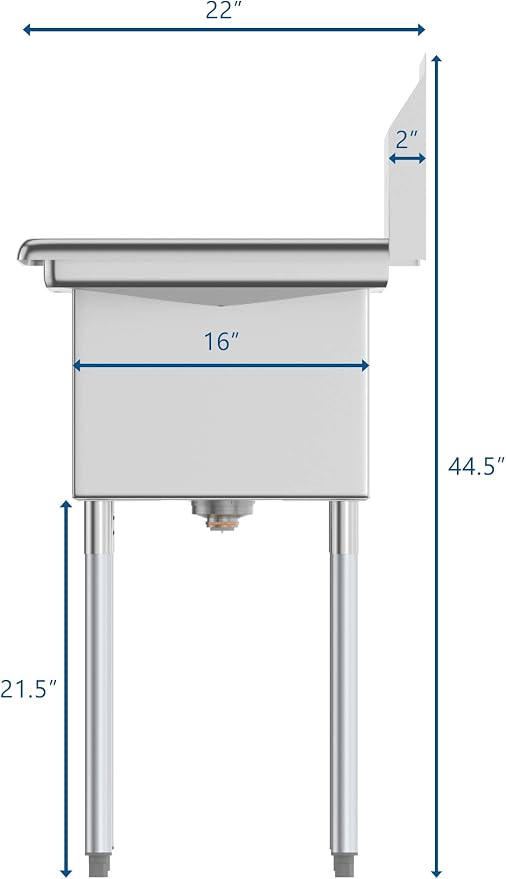 KoolMore - SB141611-12B3 2 Compartment Stainless Steel NSF Commercial Kitchen - Image 6