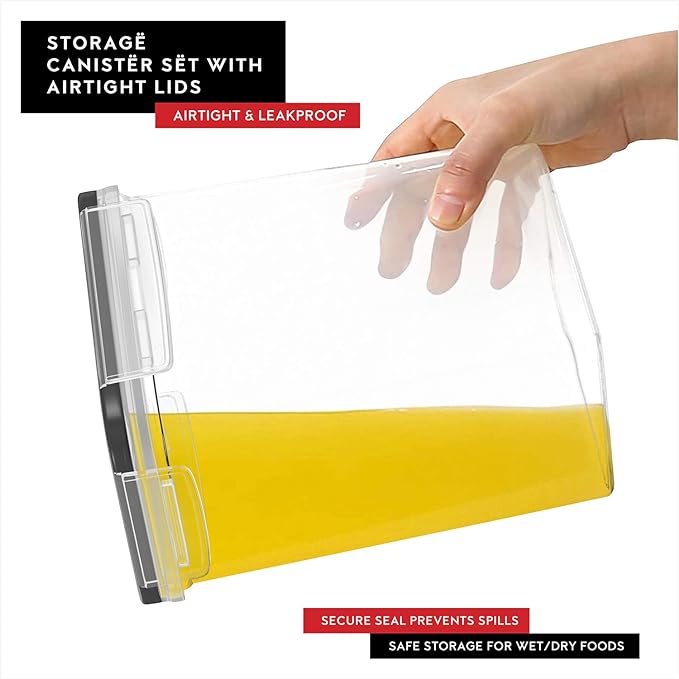 DWËLLZA KITCHEN Cereal Containers Storage 4 Pack 135 fl. oz Cereal Dispenser - Image 5